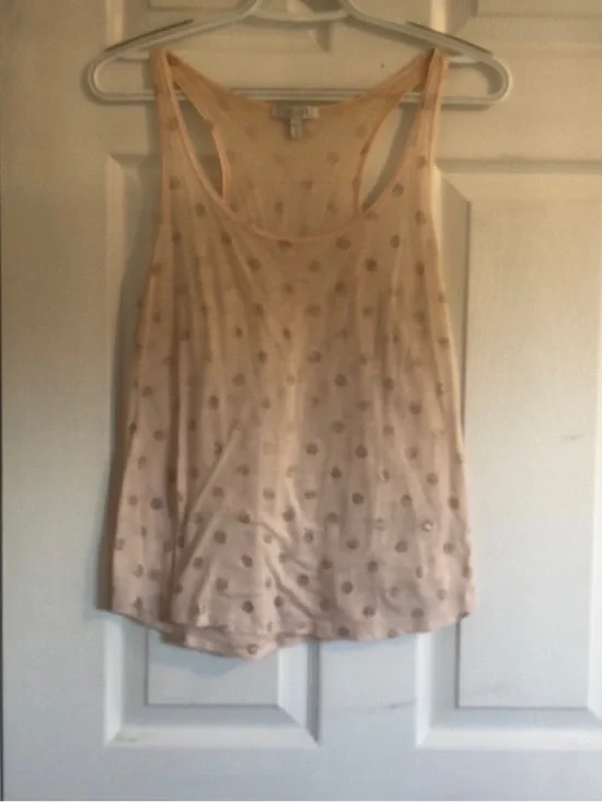 Light Pink Polka Dot Racerback Tank Top