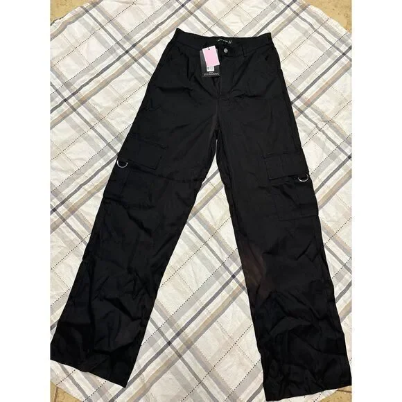 Pretty Little Thing women pants‎ size 12 NWT black