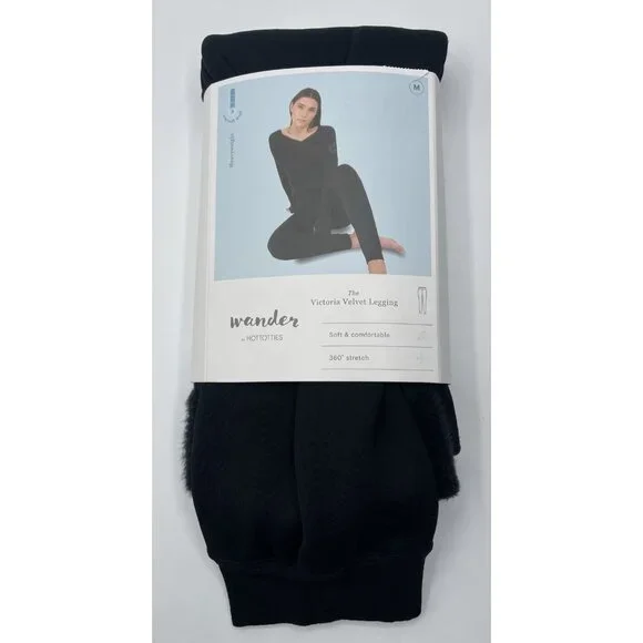 Wander HotTotties Leggings Women’s Size Medium Victoria‎ Velvet Black Soft
