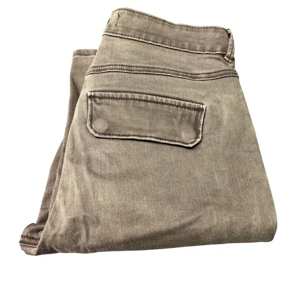 Abercrombie & Fitch Pants Womens 26 (28x28 ACTUAL) Skinny Gray Moto Snap Ankle