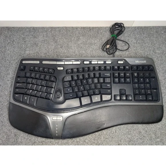 Microsoft Natural Ergonomic Keyboard 4000 v1.0 Wired USB KU-0462 WORKS READ***