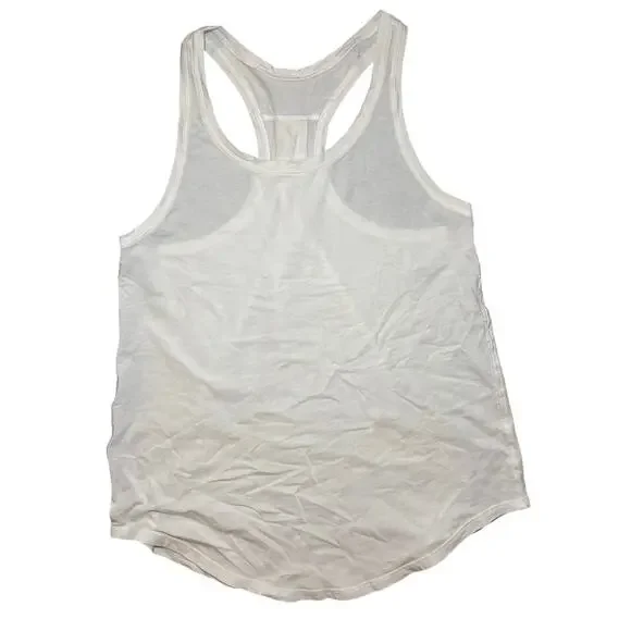 Lululemon White Jersey Racerback Tank Top Size Medium
