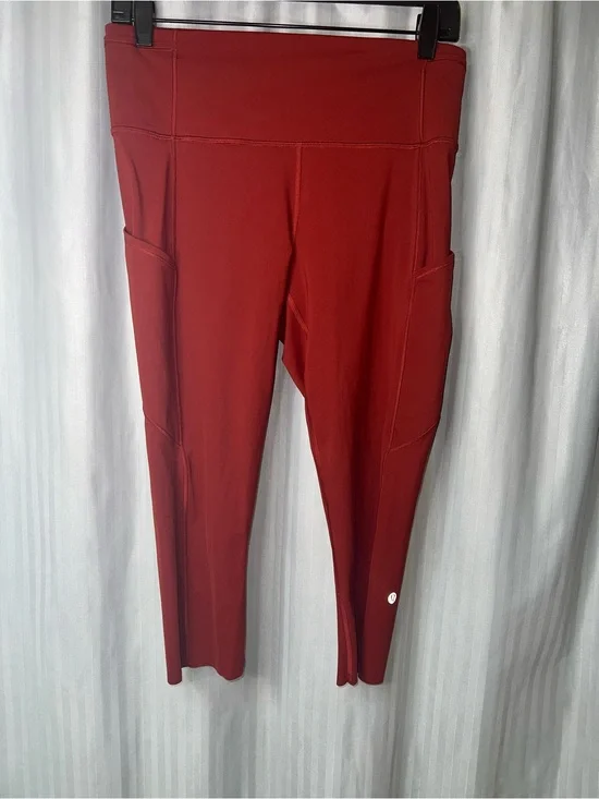 lululemon athletica High-Rise Red Pocket Leggings size 10