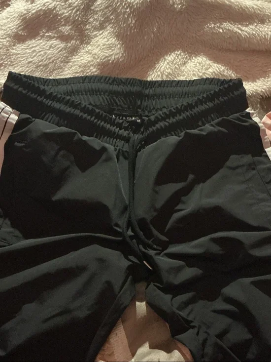 Black Women's Track Pants with Elastic Waist