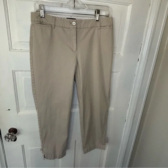 Talbots Beige Perfect Crop Pant