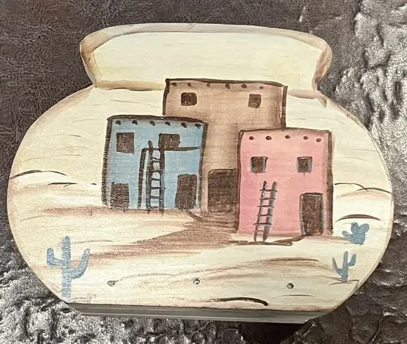 Vintage Adobe Pueblo House Style Napkin Holder Southwest Decor Cliff Dwelling NA