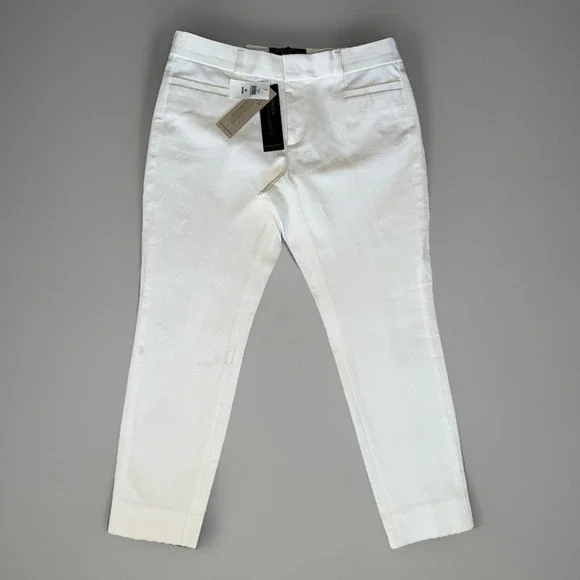 NWT Banana Republic Sloan Crop White‎ Pants Womens Size 0P