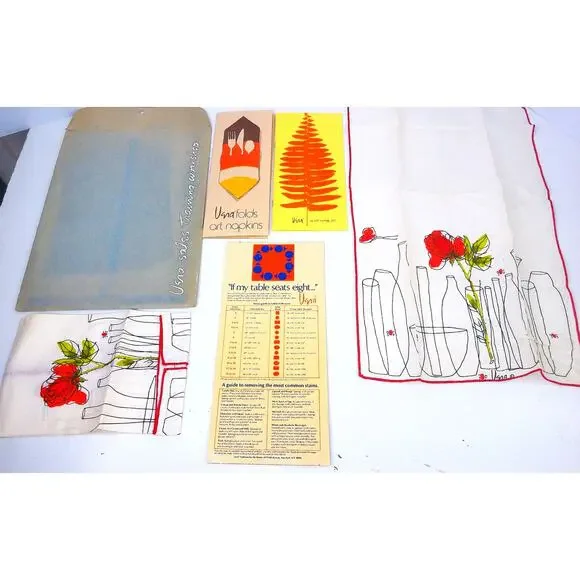 Vtg 70s Vera Neumann Sales Kit Ephemera Booklets Orig Envelope & Unused Napkins