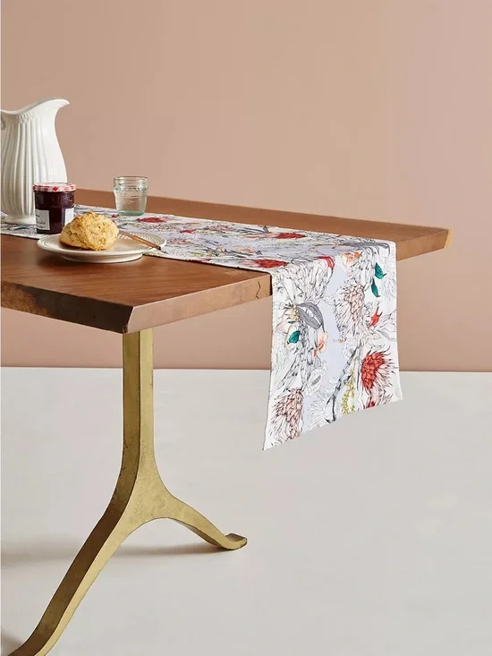 New🌟Anthropologie-Sketched Songbird Table Runner