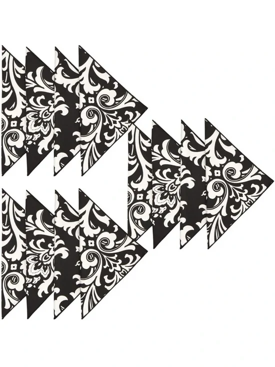 Black Napkins Cloth Fabric, 100% Cotton Linen Napkin Set of 8. 2096/bb8-3