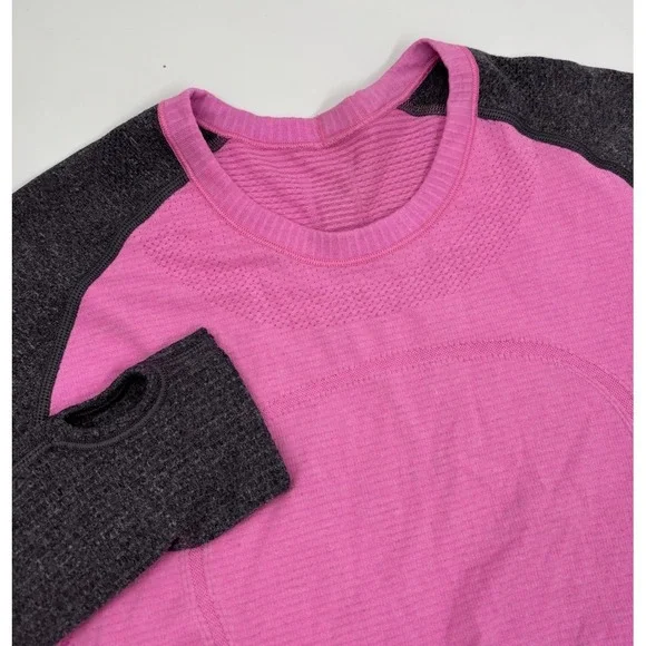 Lululemon‎ Women's S Pink Long Sleeve Polyester Athletic Shirt