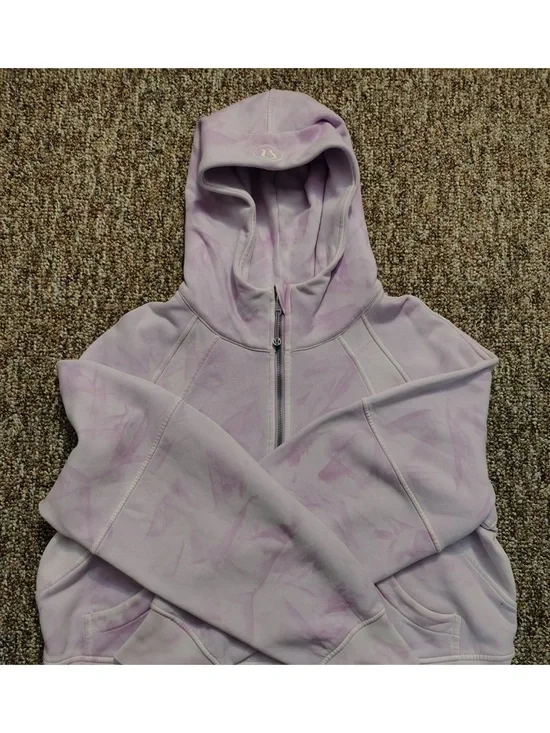 Lululemon Scuba Oversized Half-Zip Hoodie Mineral Dye Purple Cosmos M/L New