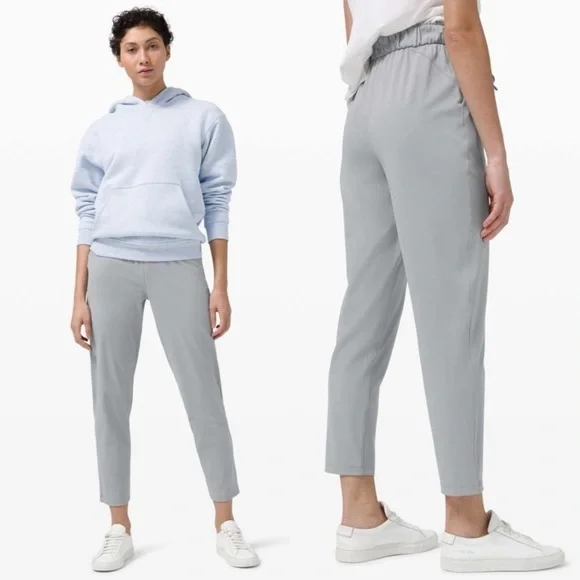 LULULEMON Keep It Moving Grey Atheleisure Drawstring Joggers Pants