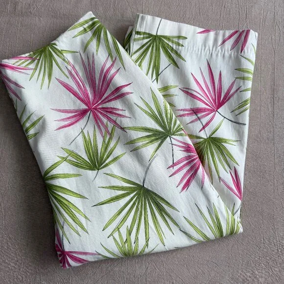 Talbots Petites Stretch Tropical Silk Blend Capri‎ Pant Size 12