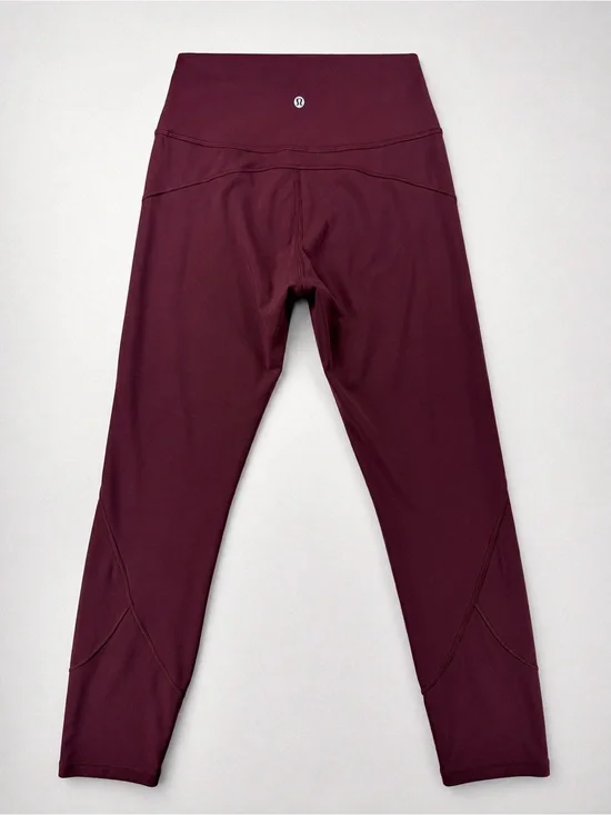 lululemon Fast & Free High Rise Leggings Burgundy | size 8