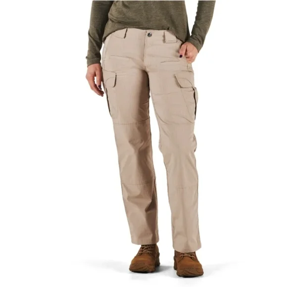511 Tactile Womens Work Pants. Khaki. Size 10. Fixed Waistband. Many Pockets.