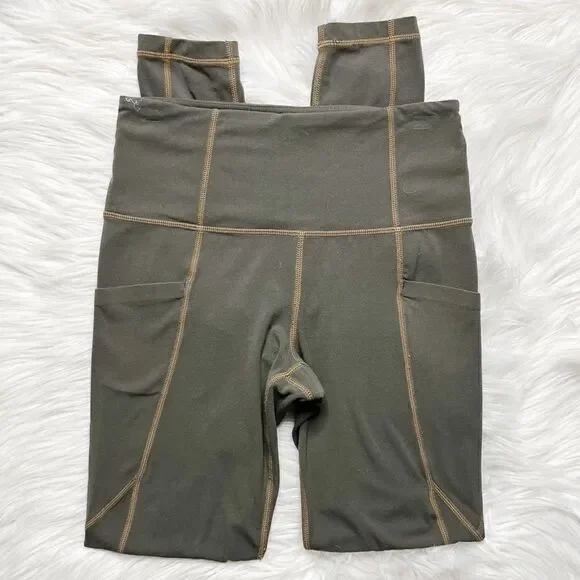 Athleta High Rise Full Length leggings Olive Green Size XS