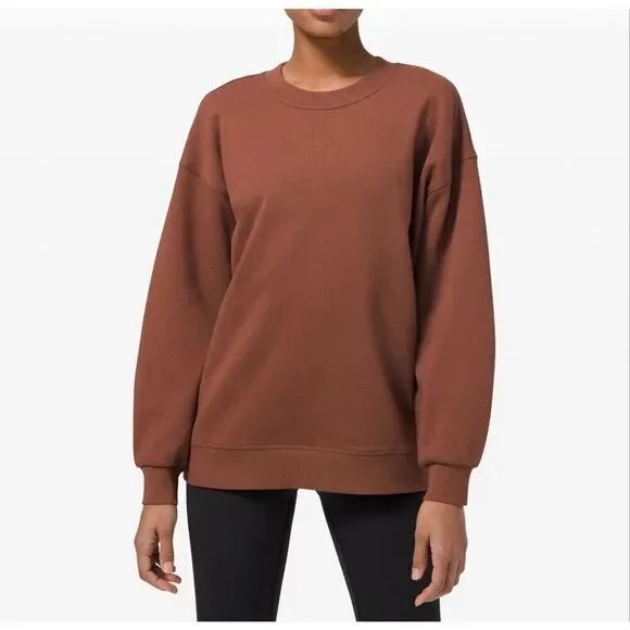 Lululemon Perfectly Oversized Crewneck Pullover size‎ 4 6 Brown