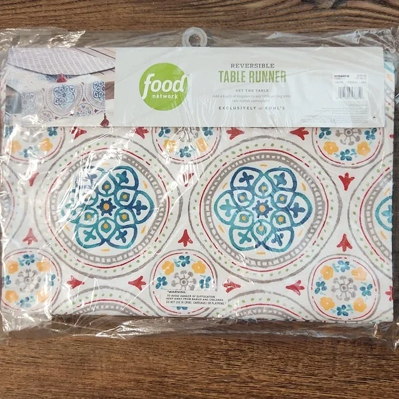 Food Network Indoor Outdoor Colorful Reversible 14