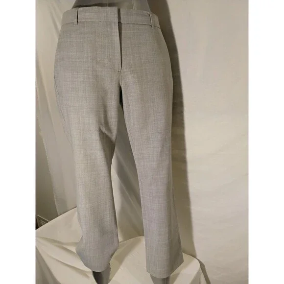 Talbots Women's Thin Spun Wool Lined Grey Trousers Flat Front  Excellent