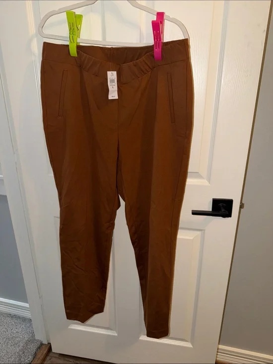 J. Jill Rust Brown Pull-On Trousers