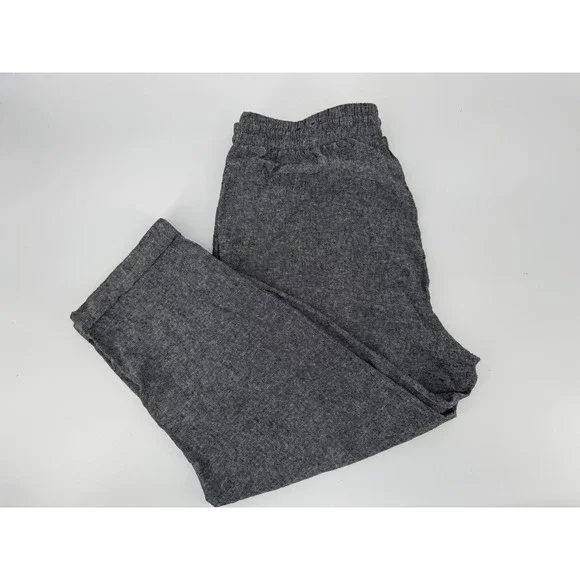 Jones New York Linen Blend Pants 1x‎ Signature Gray Women's Drawstring