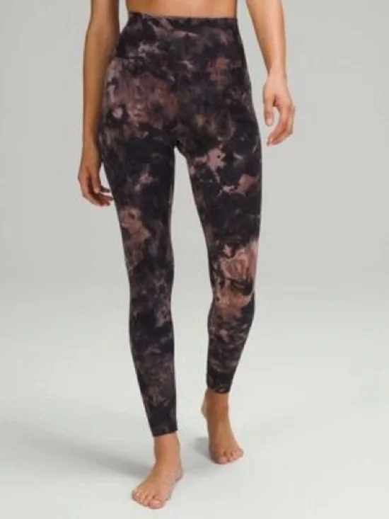 lululemon athletica High-Waist Tie-Dye Leggings in Black & Brown