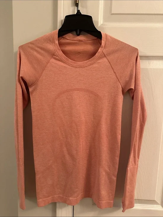 Lululemon Swiftly Long- Sleeve Active Top in Dusty Coral … Size 4