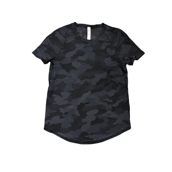 Lululemon Rise and Run Short Sleeve Heritage 365 Camo -sz 0