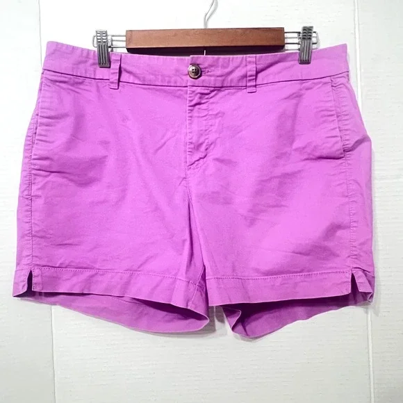 Chino Old Navy Shorts Lavender Pink Mauve Cotton Stretch Shorts Womens 12