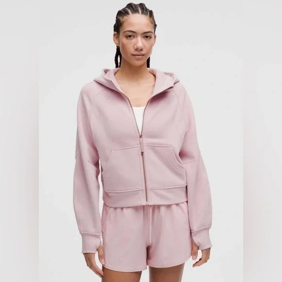 Lululemon Scuba Oversized Full-Zip Hoodie, xs/sm, NWT, Pink Haze/Rose Gold