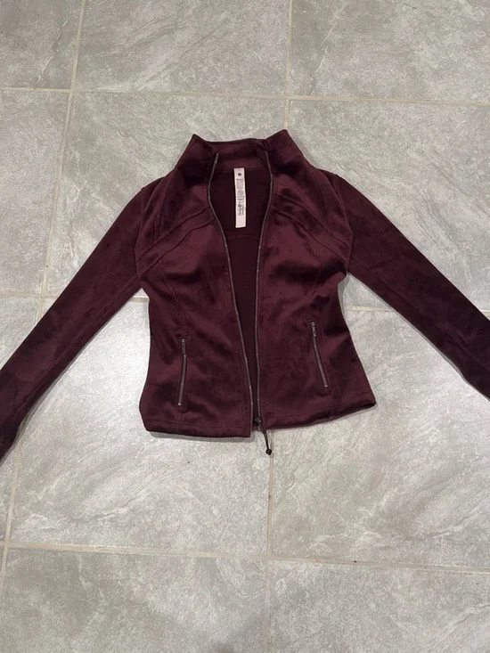 Women's Maroon Zip-Front Jacket