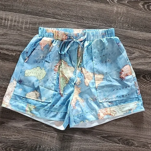 🦜 Just Fashion Now map print Shorts 🦜