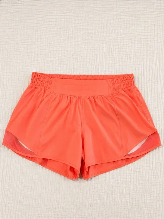 Lululemon Hotty Hot Low-Rise Lined Short 4” Sunset Size 8 Like New