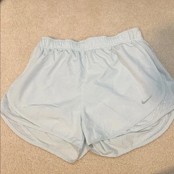 Nike Women's Pale Blue Mesh Running Shorts