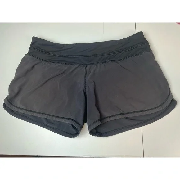 Lululemon Black Athletic Shorts with Liner Brief  Size 8