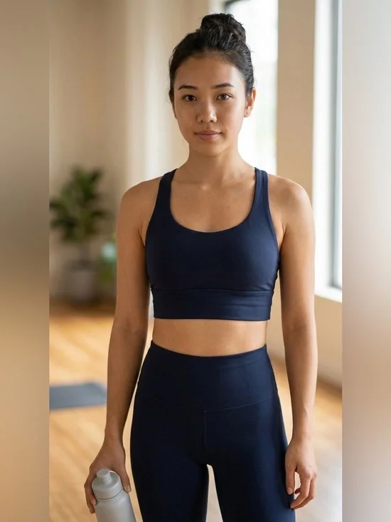 Lululemon Energy Longline sports Bra Medium Support (Size 8) crisscross back