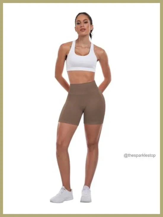 High Waisted Seamless Scrunch Butt Lifting Workout Shorts