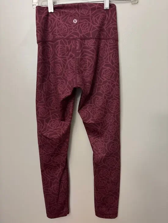 Lululemon High Times Pants Glasgow Rose pattern size 4