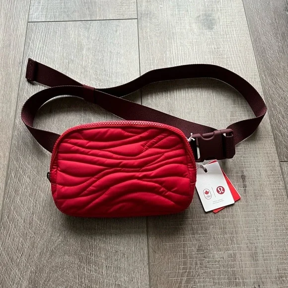 Lululemon Team Canada Olympic Quilted Everywhere Belt Bag in Crimson/Red Merlot