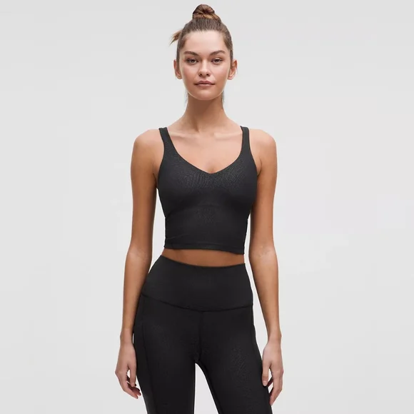 lululemon Align™ Tank Top Light Support, A/B Cup In Ripple Imbossed Black