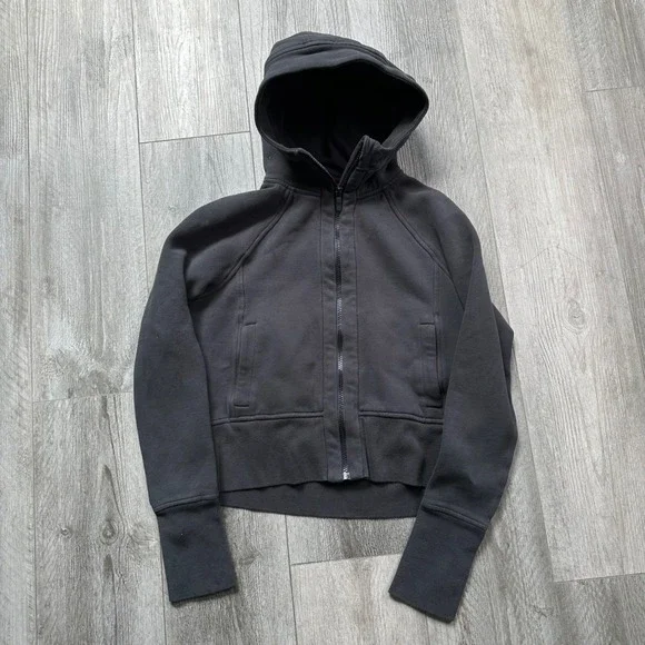 Lululemon Women's Size 2 Dark Gray Full Zip Back To It Hoodie