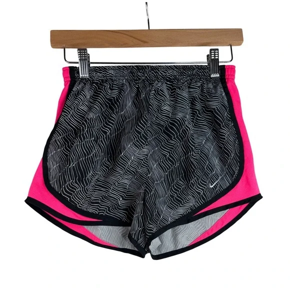 Nike Women's Dri-Fit Black White Pink Running Shorts size Small