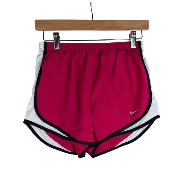 Nike Running Shorts Women's Size Small Lined Pink White Mesh Athletic Shorts