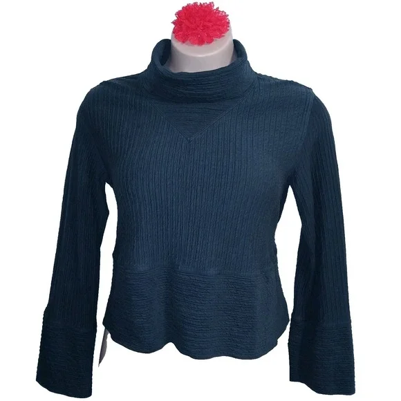 LuLulemon Athletica Retreat Yourself Cowl Neck Pullover Top L Black Wide Sleeves