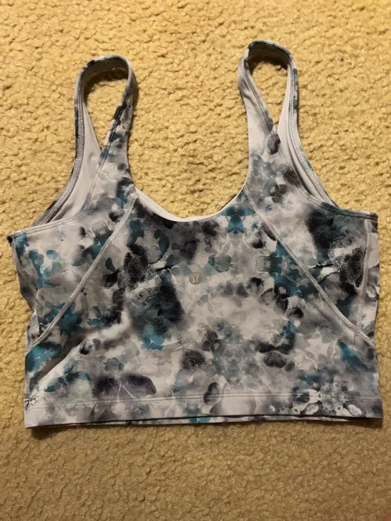 lululemon athletica Tie-Dye Blue Gray Sports align Crop Tank