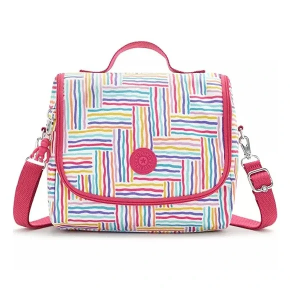 Kipling Kichirou Insulated Crossbody With Handle Lunch Bag Multicolor Stripes‎