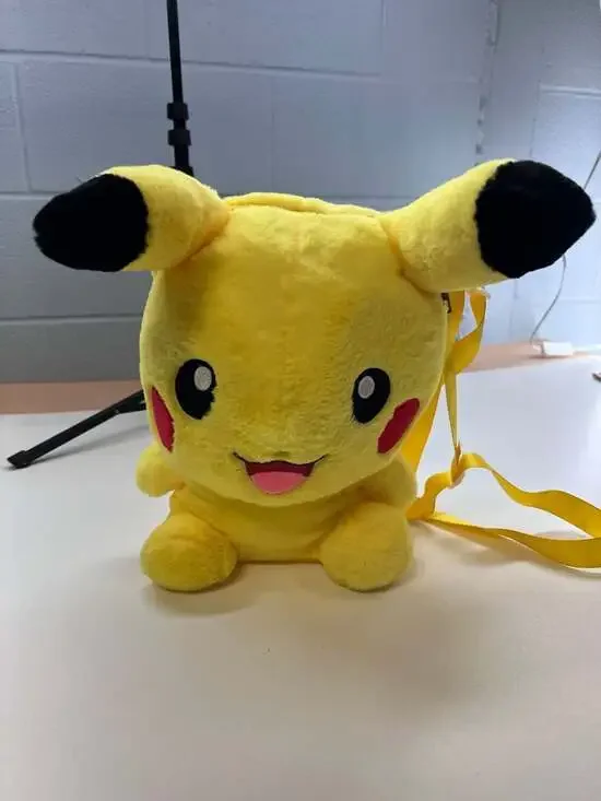Pokemon Pikachu Plush Backpack Bag Yellow Stuffed Animal Mini Backpack