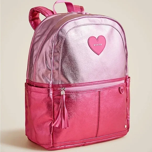 STATE Metallic Pink Kids Backpack
