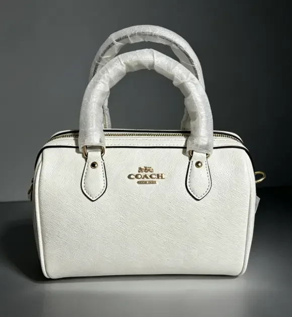 Coach Mini Carey Signature Denim Light Pink Crossbody Bag